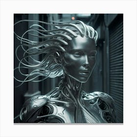 Cyborg Woman Canvas Print