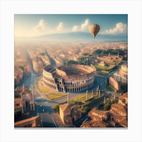 Aerial View Of Rome, Italy Canvas Print