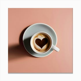 Heart Shaped Coffee Canvas Print