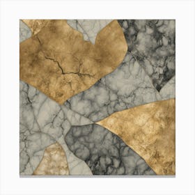 Abstract Gold Marble Canvas Print