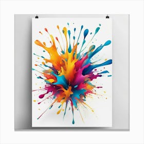 Colorful Splash Print Canvas Print