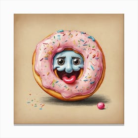 Donut Face 1 Canvas Print