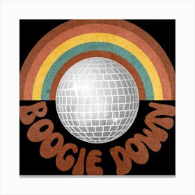 Disco Boogie Down Retro Vintage Disco Ball Club Dance Nature Party Discotheque Glitter Celebration Nightclub Canvas Print