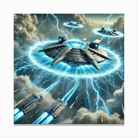 Nimbus Patrol Cruisers Energy Shields Canvas Print