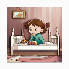 Little Girl Praying Canvas Print