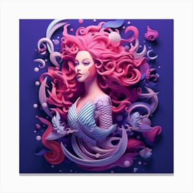 3d Mermaid Canvas Print