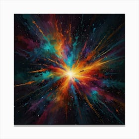 Abstract Representation Of A Cosmic Explosion Canvas Print