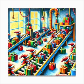 Super Kids Creativity:Christmas Factory Canvas Print