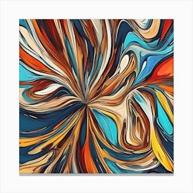 Abstract Swirl Painting Canvas Print