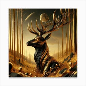 Deer In The Forest 2 Canvas Print