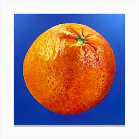 Big Orange Pop Art Square Canvas Print