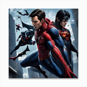 Spider-Man And Batman Canvas Print