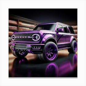 Purple Ford Bronco Canvas Print