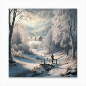 A Serene And Captivating Winter Morning Illustrati Ruvh5dleszkfgluiqyc26q Jtdpl3mnsk Wxlg79km7fg Canvas Print