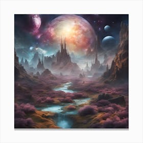 Cosmic Dreamscape surreal, otherworld Canvas Print