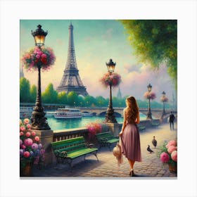 Paris Eiffel Tower Canvas Print