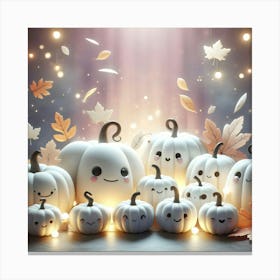 Cute Pumpkins Canvas Print