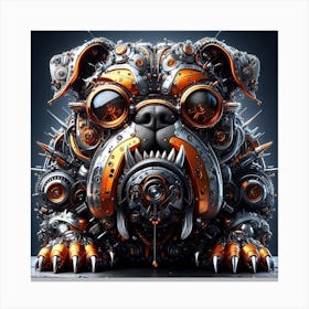 Steampunk Bulldog Canvas Print