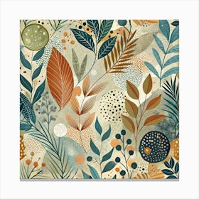 Leaves Pattern Flower Floral Flora Canvas Print