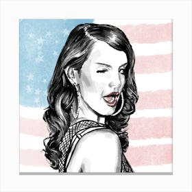 Blinking Lana Canvas Print