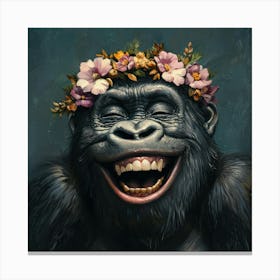 Gorilla In Flower Crown Toile