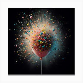 Balloon Exploding Canvas Print