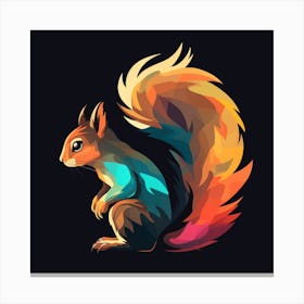 Colorful Squirrel Canvas Print