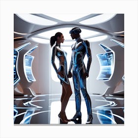 Futuristic Couple 16 Canvas Print