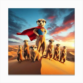 Super Meerkats Canvas Print