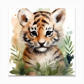 Tiger Cub Painting Canvas Print