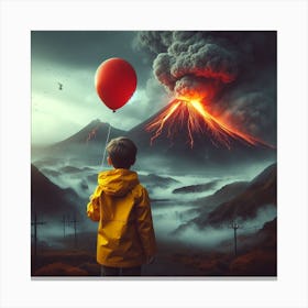 Boy With A Balloon Canvas Print