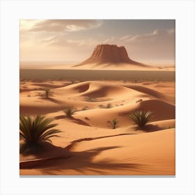 Sahara Countryside Peaceful Landscape Trending On Artstation Sharp Focus Studio Photo Intricate Canvas Print