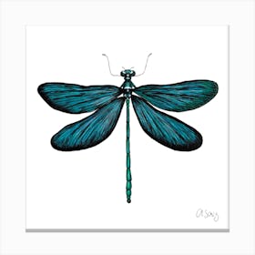 Blue Dragonfly. 1 Canvas Print