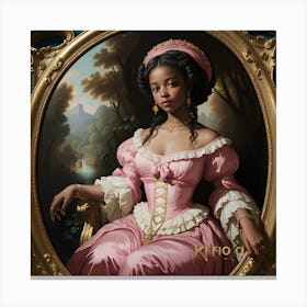 Woman In Pink Canvas Print