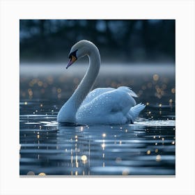 Swan On The Lake Canvas Print