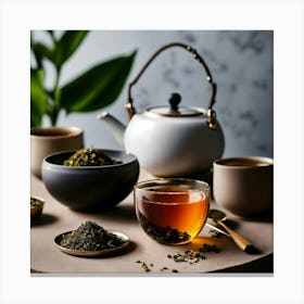 Background Image For A Tea Product Canvas Print