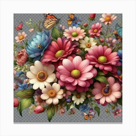 Bouquet Of Flowers 8 Canvas Print