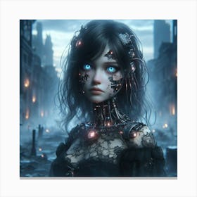 Cyberpunk Girl Canvas Print