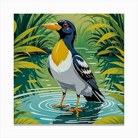 Bird In The Water 2 Canvas Print