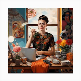 Frida a business woman Canvas Print