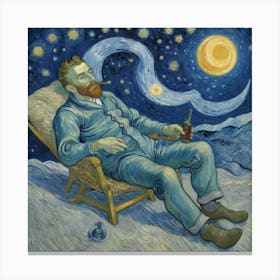 Under the Moonlight: A Dreamer’s Rest 1 Canvas Print