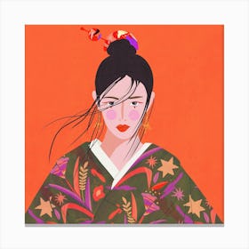 Kimono Square Canvas Print