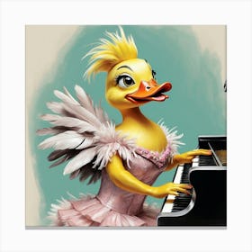 Ducky Piano 2 Canvas Print