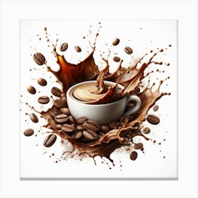 Coffee splash 1 Canvas Print