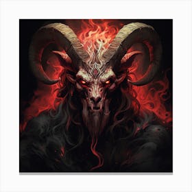 Demon Head Canvas Print