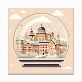 Salzburg Austria 5 Snowglobe Canvas Print