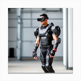 Man In Vr Gear Canvas Print