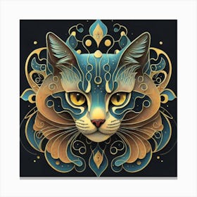 Cat Head Canvas Print