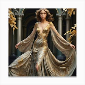 Golden Gown Canvas Print