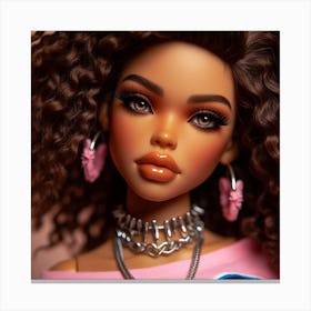 Barbie Doll Portrait 3 Canvas Print